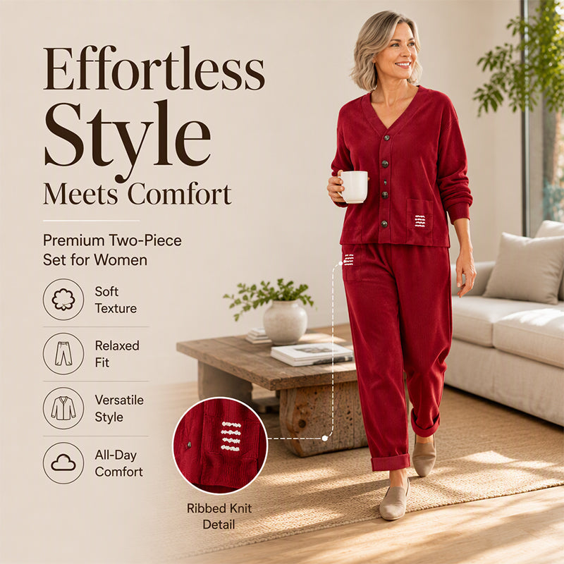 Women's Casual Corduroy 2-Piece Set
