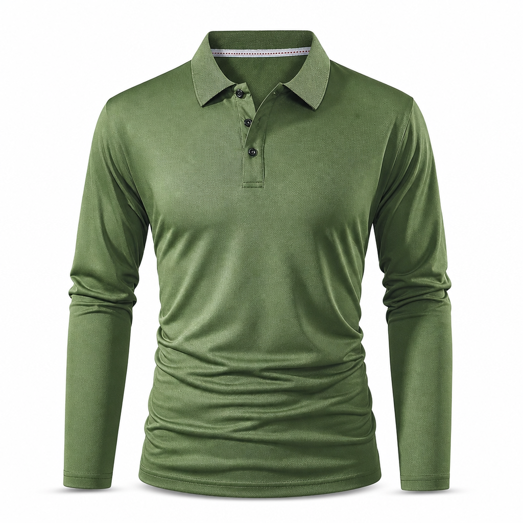 Men's Long Sleeve Collared T-Shirt