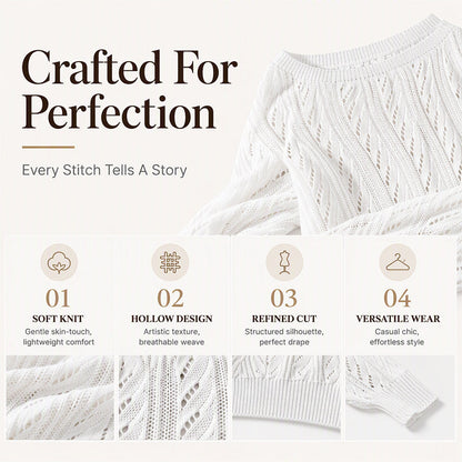 Women's Off-The-Shoulder Cropped Knit Sweater