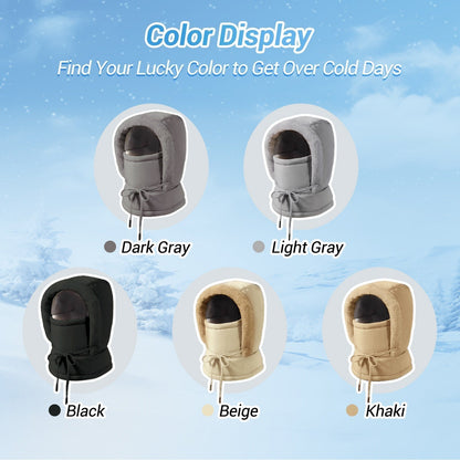 🖤Black Friday Sale:50% OFF🖤❄️Plush-lined Thickened Thermal Hat with Face Mask