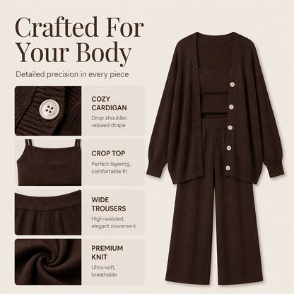 🍂 Women's 3-Piece Knit Set – Multiple Colors, Easy to Style ✨