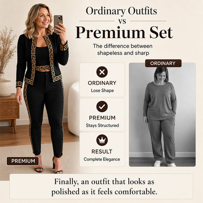 Women's Cardigan Tube Top & Pants 3-Piece Set