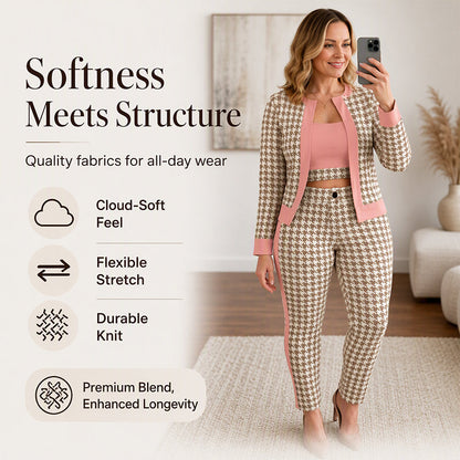 Women's Cardigan Tube Top & Pants 3-Piece Set