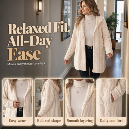 Women’s Casual Plush Hooded Jacket