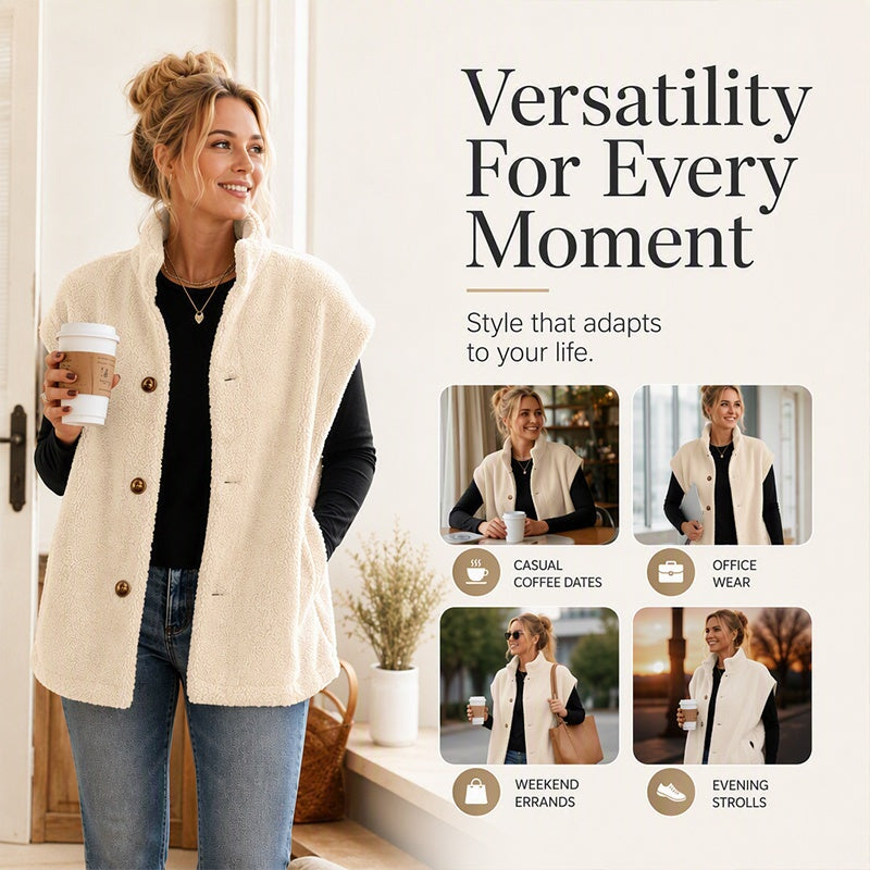 Women's Casual Sherpa Warm Vest