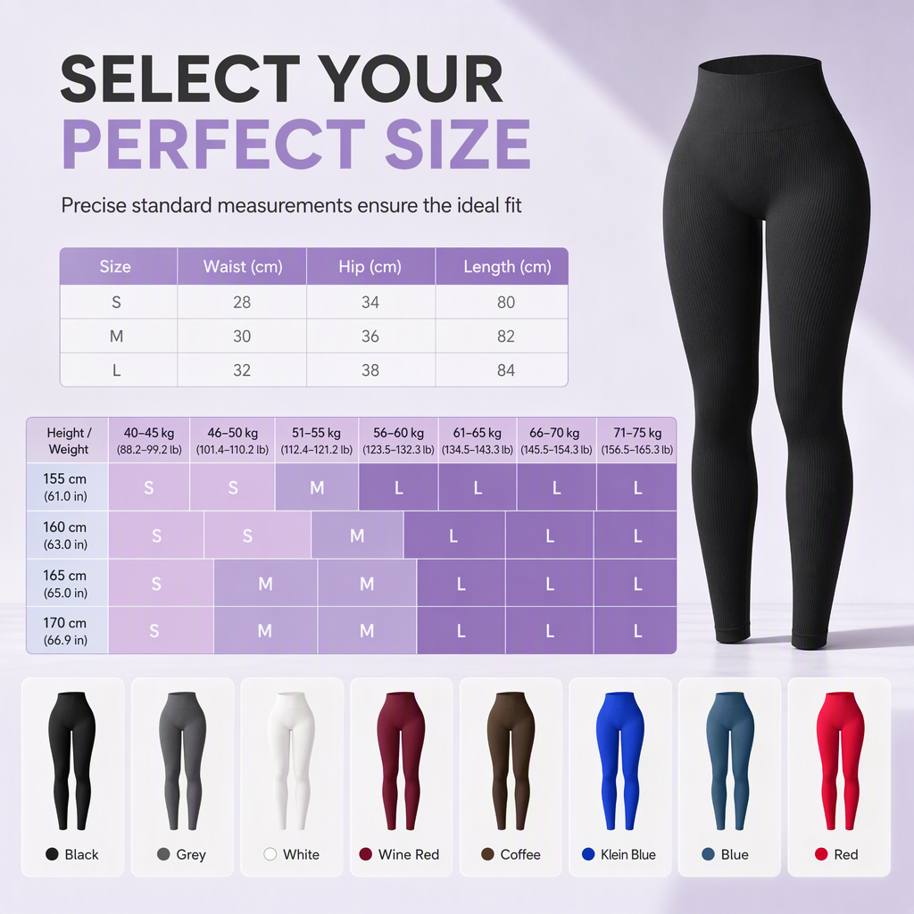 High Waisted Seamless Ribbed Yoga Pants Workout Gym Leggings Athletic Tights