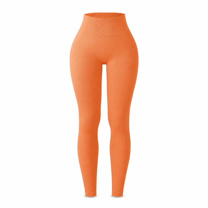 High Waisted Seamless Ribbed Yoga Pants Workout Gym Leggings Athletic Tights