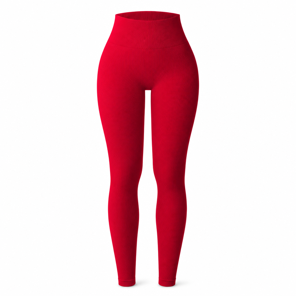 High Waisted Seamless Ribbed Yoga Pants Workout Gym Leggings Athletic Tights
