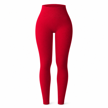 High Waisted Seamless Ribbed Yoga Pants Workout Gym Leggings Athletic Tights