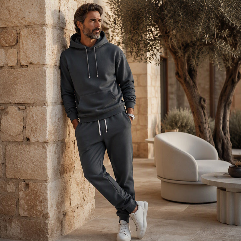 Men's Casual Hoodie & Sweatpants 2-Piece Set