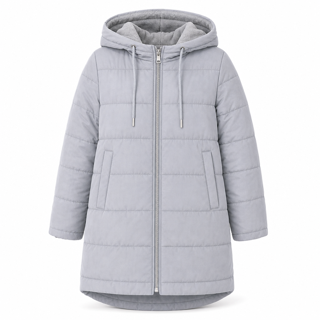 🧥Thick Cotton Warmth, Long-Line Heat❄️ Women's Hooded Padded Coat – Thick Filling & Long Drape | Fall & Winter Warmth, Slim Fit ✨