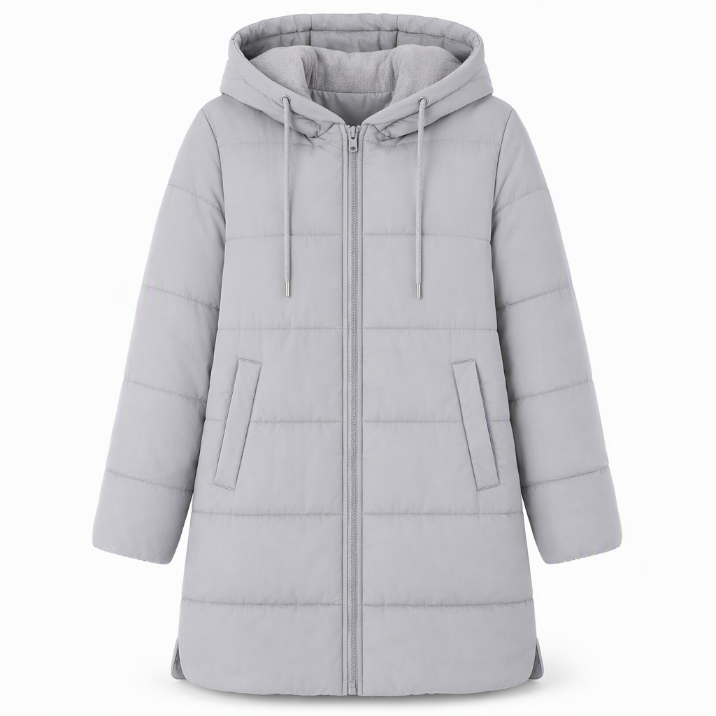 🧥Thick Cotton Warmth, Long-Line Heat❄️ Women's Hooded Padded Coat – Thick Filling & Long Drape | Fall & Winter Warmth, Slim Fit ✨