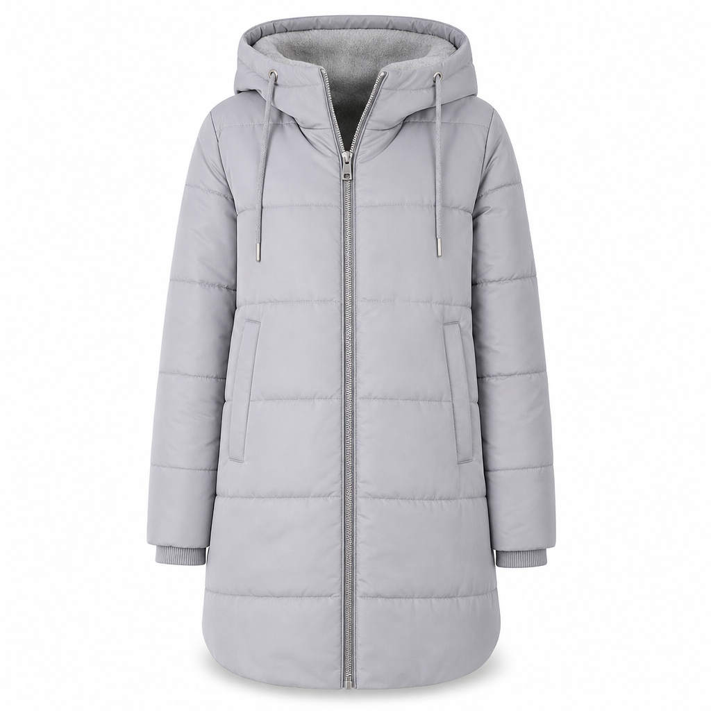 🧥Thick Cotton Warmth, Long-Line Heat❄️ Women's Hooded Padded Coat – Thick Filling & Long Drape | Fall & Winter Warmth, Slim Fit ✨