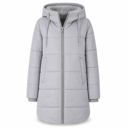 🧥Thick Cotton Warmth, Long-Line Heat❄️ Women's Hooded Padded Coat – Thick Filling & Long Drape | Fall & Winter Warmth, Slim Fit ✨