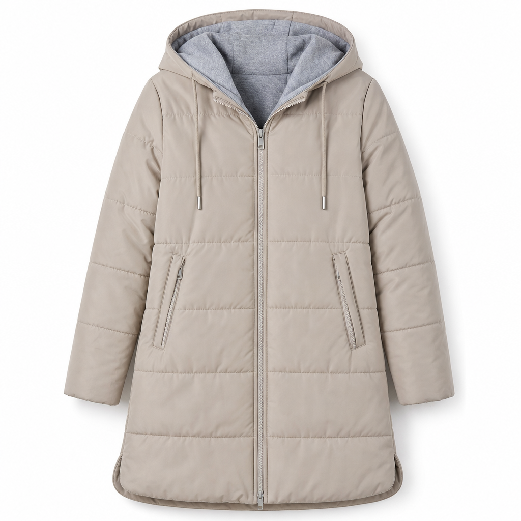 🧥Thick Cotton Warmth, Long-Line Heat❄️ Women's Hooded Padded Coat – Thick Filling & Long Drape | Fall & Winter Warmth, Slim Fit ✨