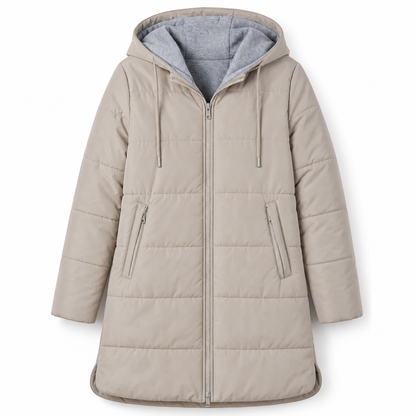 🧥Thick Cotton Warmth, Long-Line Heat❄️ Women's Hooded Padded Coat – Thick Filling & Long Drape | Fall & Winter Warmth, Slim Fit ✨