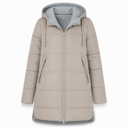 🧥Thick Cotton Warmth, Long-Line Heat❄️ Women's Hooded Padded Coat – Thick Filling & Long Drape | Fall & Winter Warmth, Slim Fit ✨