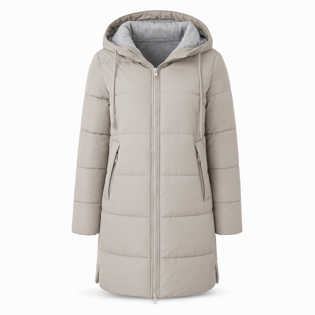 🧥Thick Cotton Warmth, Long-Line Heat❄️ Women's Hooded Padded Coat – Thick Filling & Long Drape | Fall & Winter Warmth, Slim Fit ✨