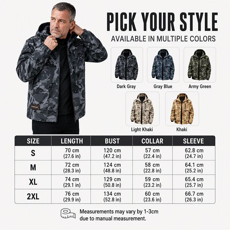 🧥 Stylish Camouflage Hooded Jacket | Bold Look & Everyday Comfort ✨