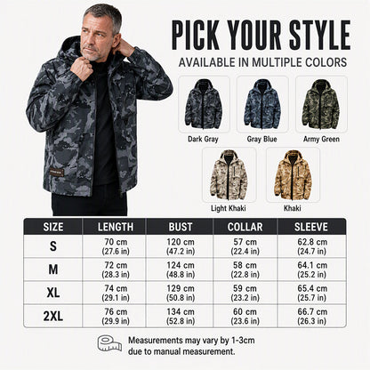 🧥 Stylish Camouflage Hooded Jacket | Bold Look & Everyday Comfort ✨