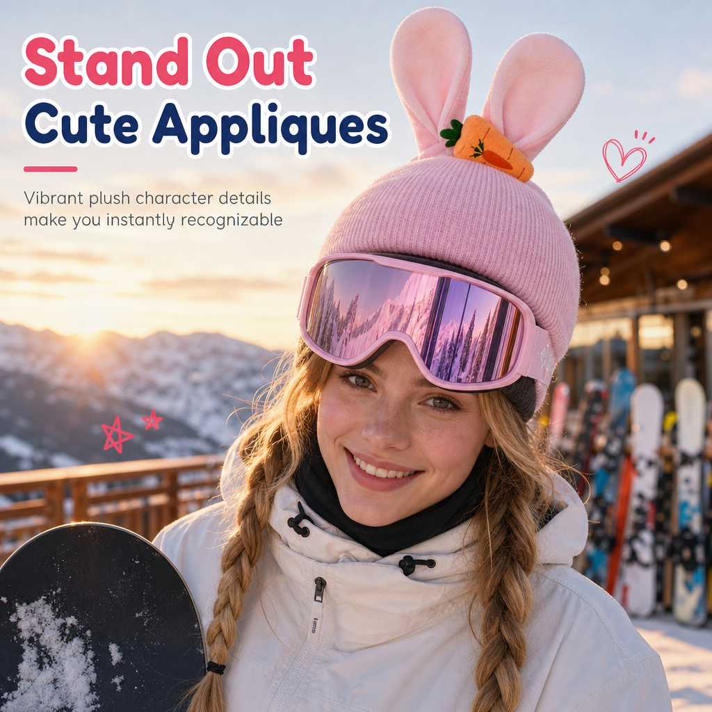 Cute Knitted Cartoon Helmet Cover