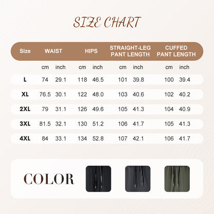 Men's Warm-Lined Waterproof Pants with Drawstring