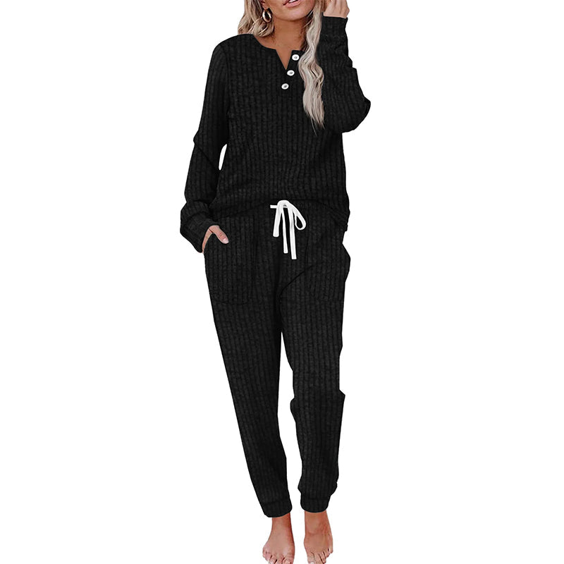 Women's Top & Drawstring Pants 2-Piece Set