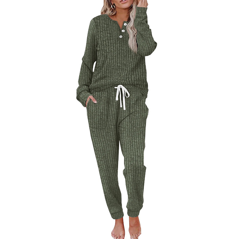 Women's Top & Drawstring Pants 2-Piece Set