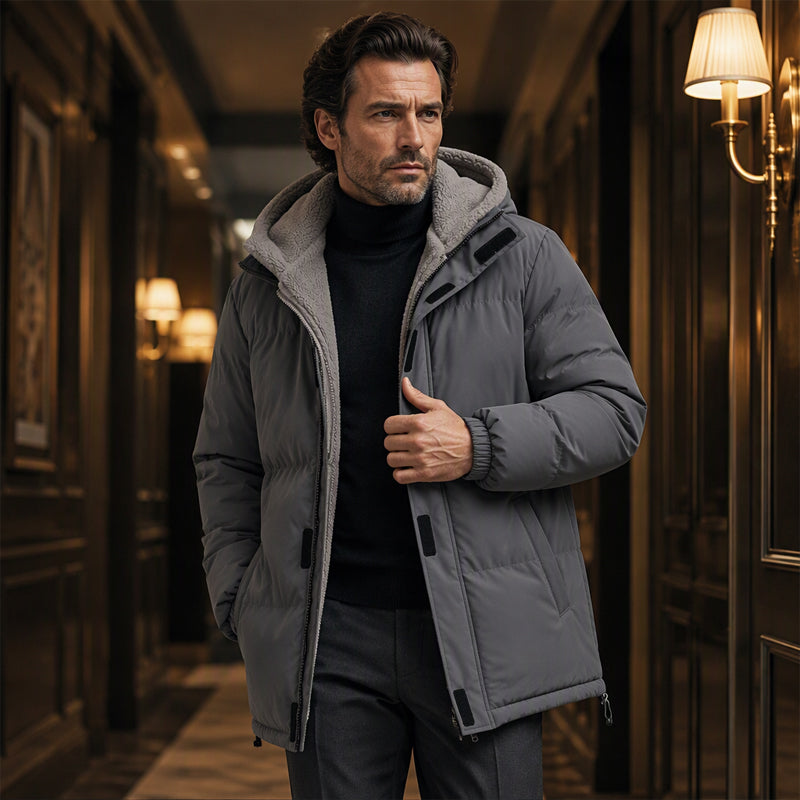 ⚡Free Shipping⚡Men's Winter Thermal Windproof Hooded Jacket