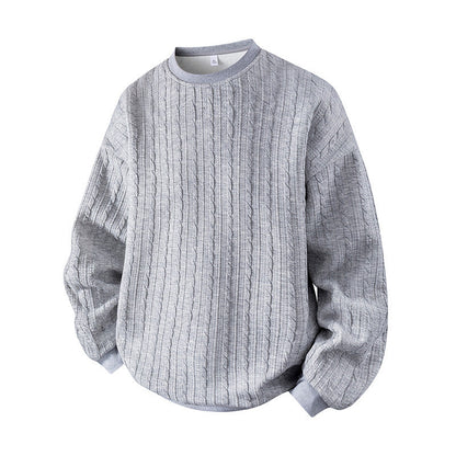 Men's Cable Knit Crewneck Sweatshirt