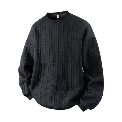 Men's Cable Knit Crewneck Sweatshirt
