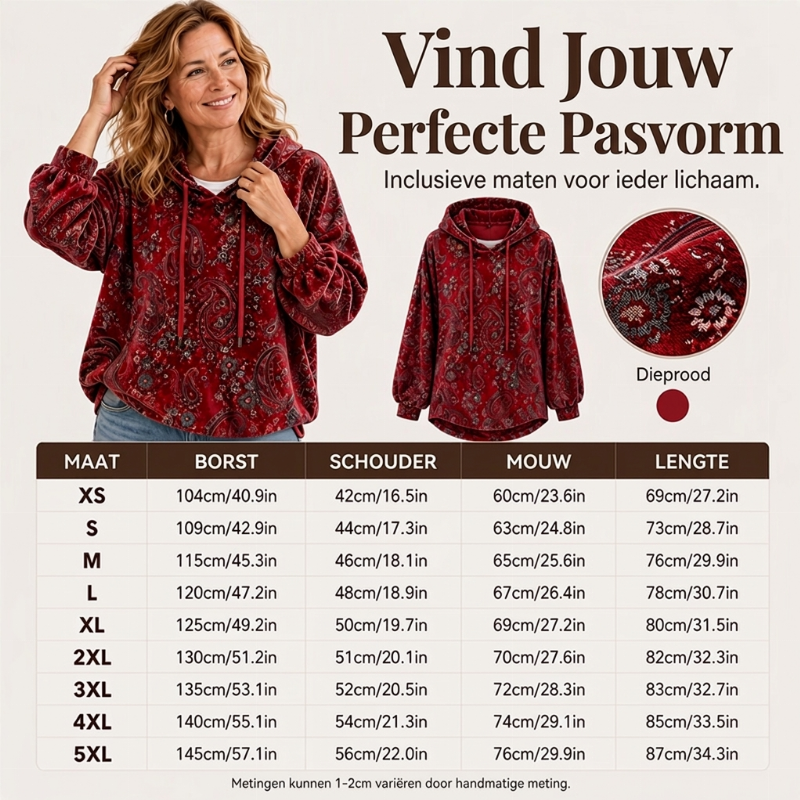 💖Black Friday Mega Deal – 50% off!💖✨ New Collection 💎 Women's Paisley-Print Hoodie with Drawstring – Comfortable Casual Sweatshirt with a Trendy Look