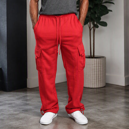 Men's Casual Drawstring Cargo Pants