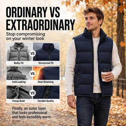 ⏰ Seasonal changeover sale: 50% off – quality at half the price! ✨Men's Classic Stand Collar Padded Vest
