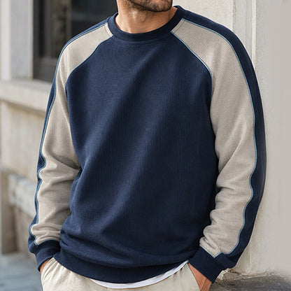 Men's Color-Block Loose-Fit Sweatshirt