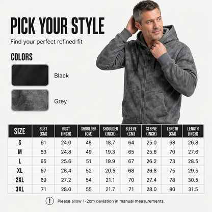 Men's Vintage Tie-Dye Zip-Up Hoodie