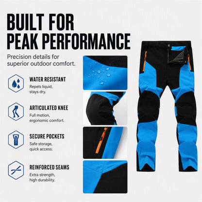 Men's Waterproof Windproof Patchwork Hiking Pants
