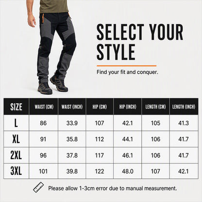Men's Waterproof Windproof Patchwork Hiking Pants