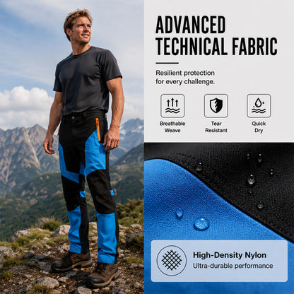 Men's Waterproof Windproof Patchwork Hiking Pants