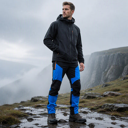 Men's Waterproof Windproof Patchwork Hiking Pants
