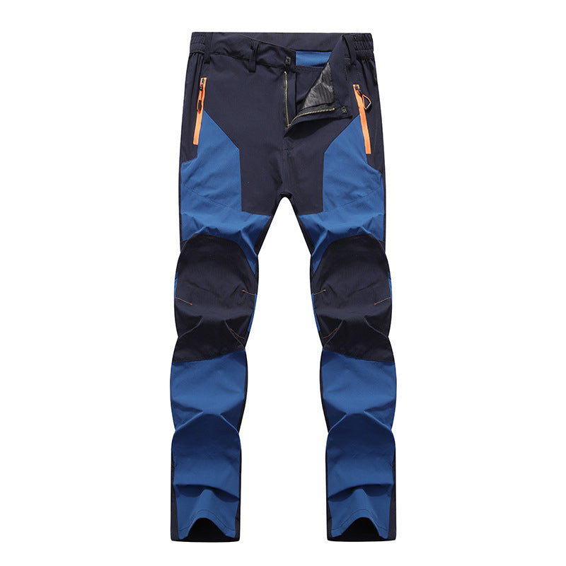 Men's Waterproof Windproof Patchwork Hiking Pants