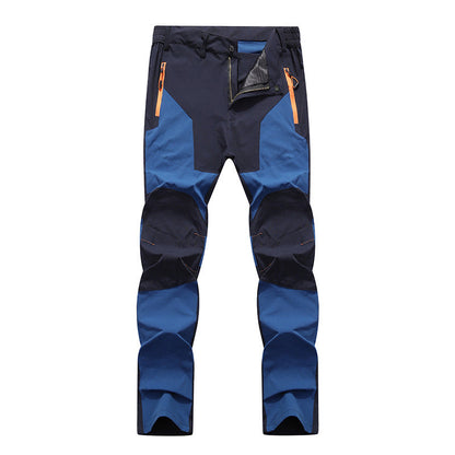Men's Waterproof Windproof Patchwork Hiking Pants
