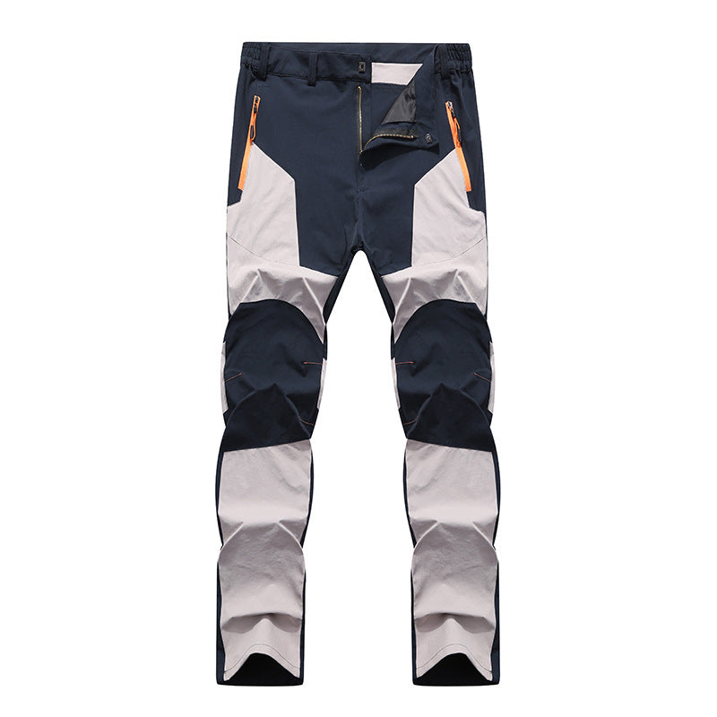 Men's Waterproof Windproof Patchwork Hiking Pants