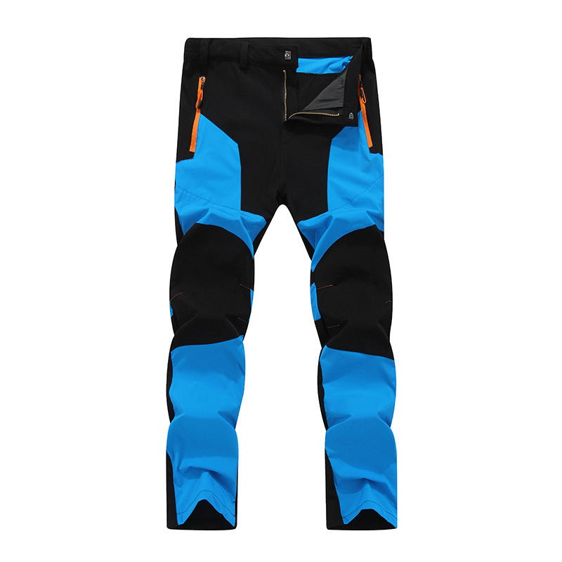 Men's Waterproof Windproof Patchwork Hiking Pants