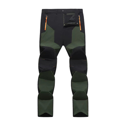 Men's Waterproof Windproof Patchwork Hiking Pants