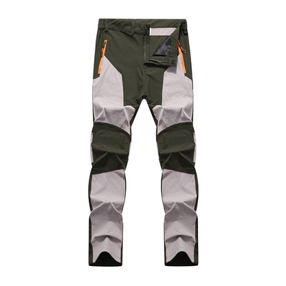 Men's Waterproof Windproof Patchwork Hiking Pants