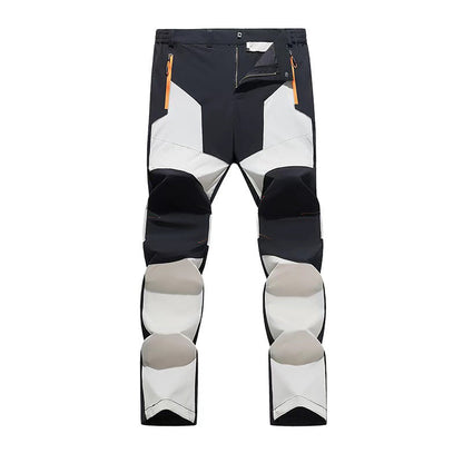 Men's Waterproof Windproof Patchwork Hiking Pants