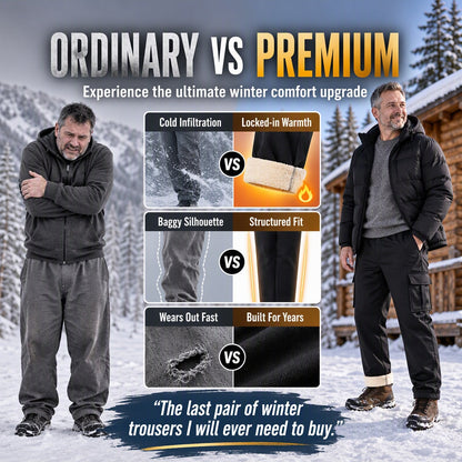 Men's Warm Plush-Lined Cargo Pants