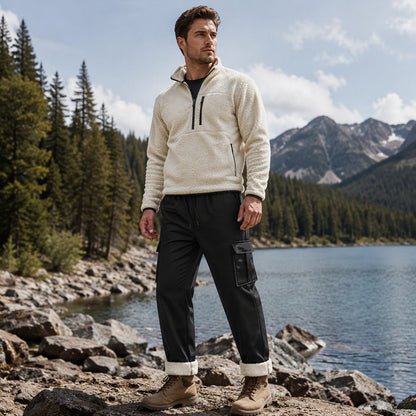 Men's Warm Plush-Lined Cargo Pants