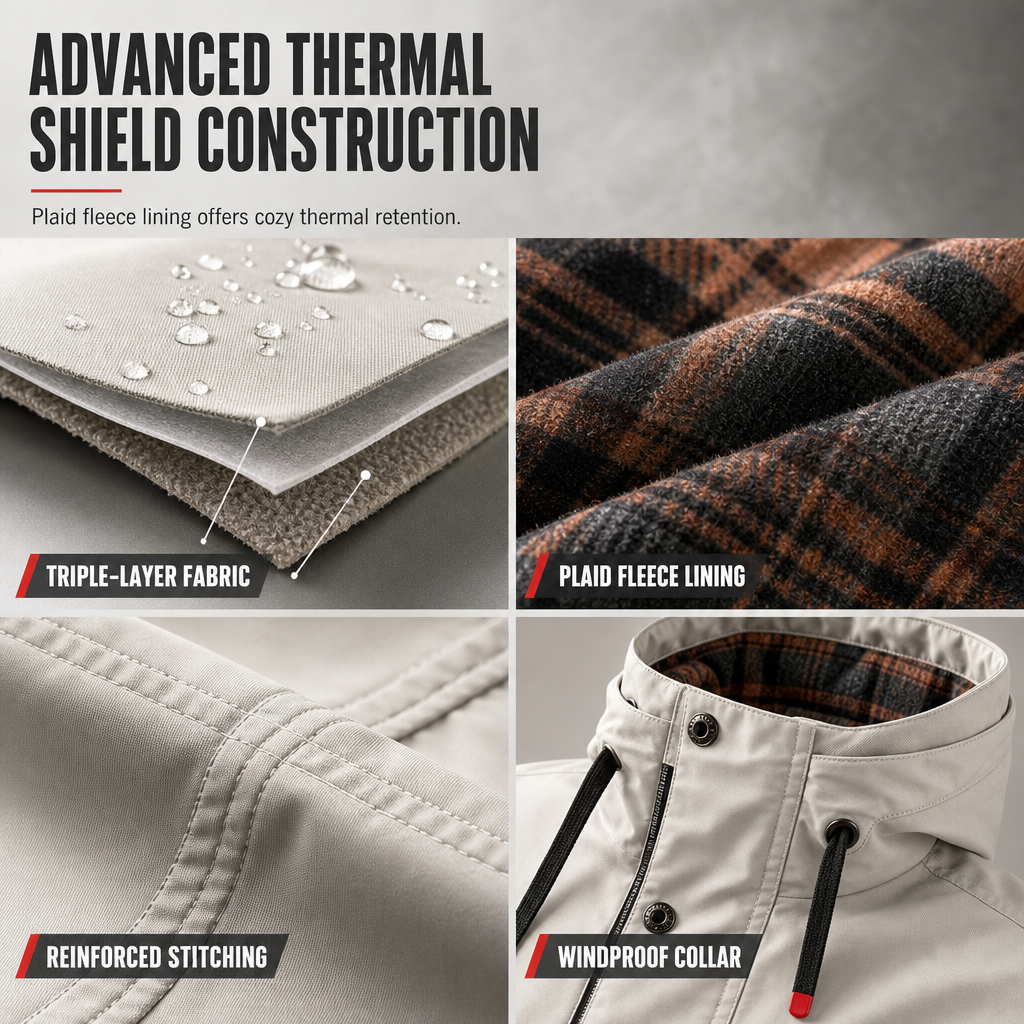 🧥Windproof & Heat-Locked, Outdoor Protection – Men's Casual Warm Parka Jacket ✨